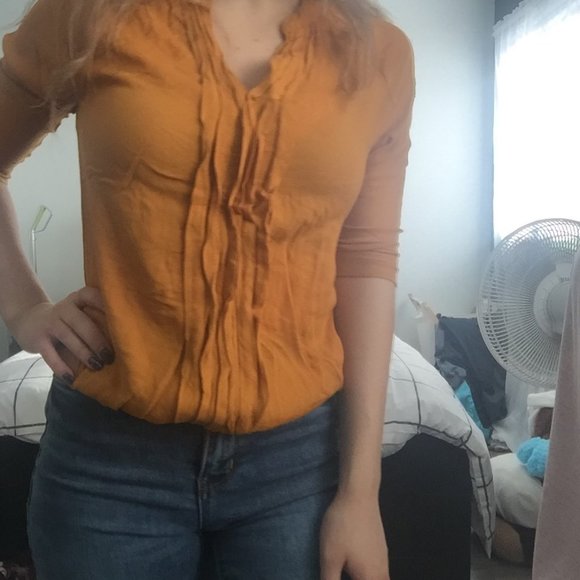 ocre blouse - Picture 2 of 3